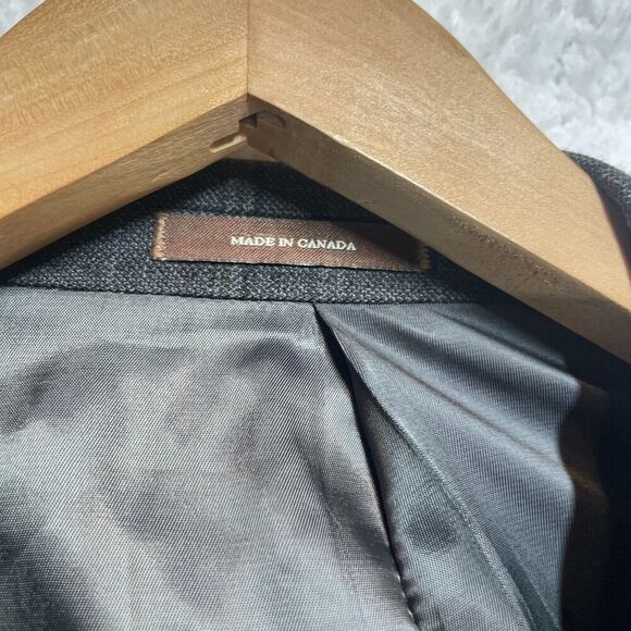 Peter Millar Gray Plaid Wool Two Button Sports Blazer Jacket Men’s Size 44XT - Picture 5 of 15
